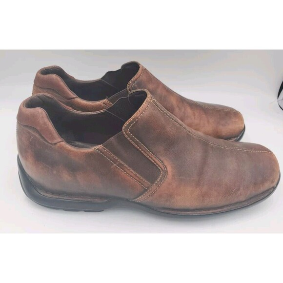 Cole Haan Slip On Loafer 9.5M Brown 161 C04269 E5‎ Square Toe Shoes VTG - Picture 2 of 9
